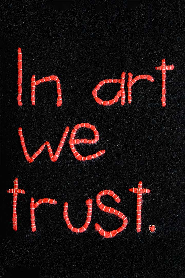 Cover book In art we trust